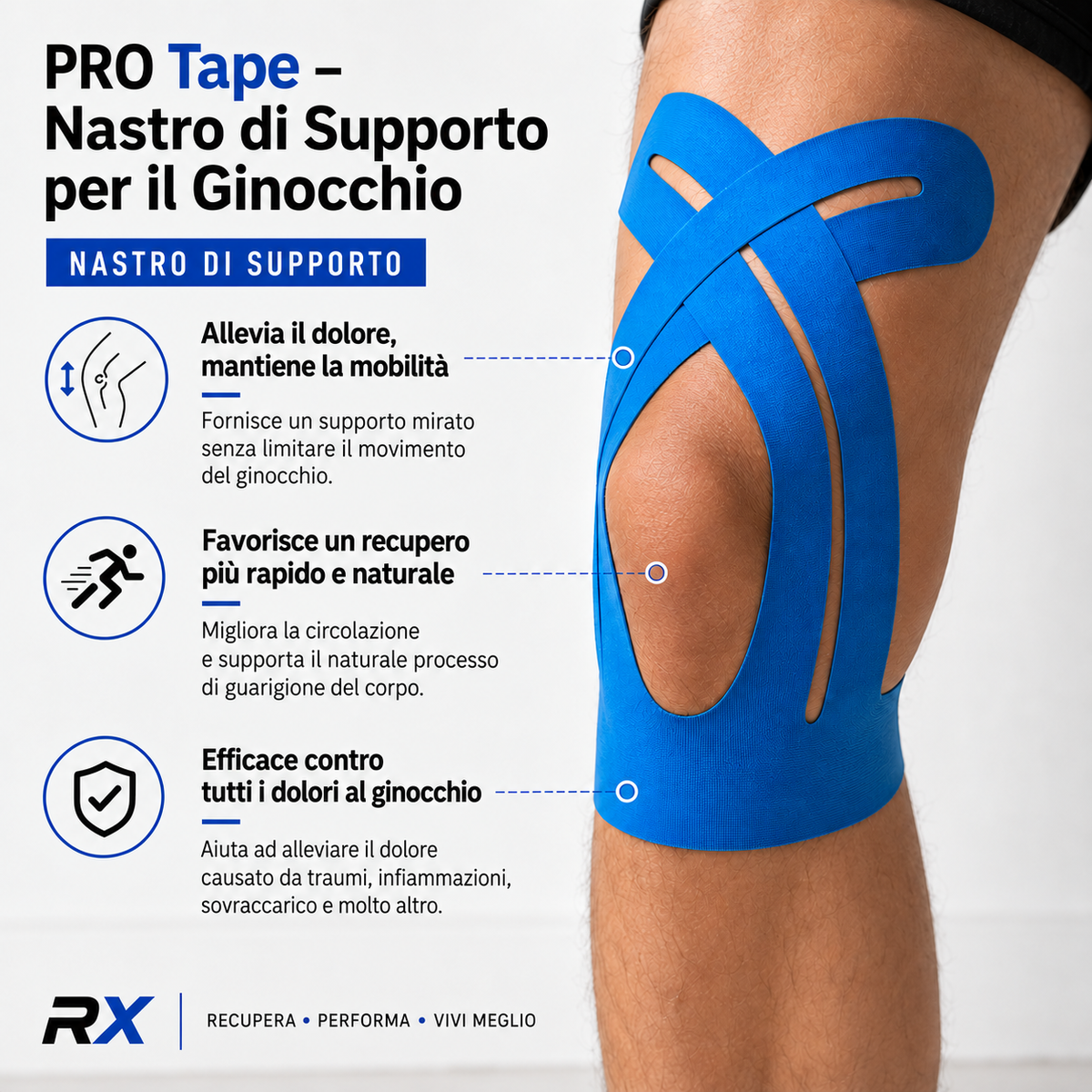 PRO Tape™ Nastro di supporto per il ginocchio
